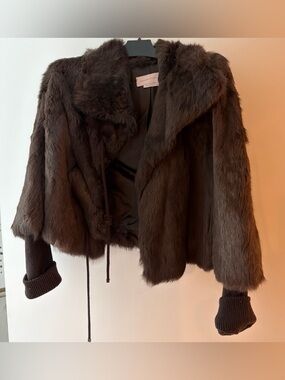Luxurious Dark Brown Fur Jacket